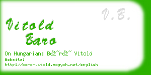 vitold baro business card